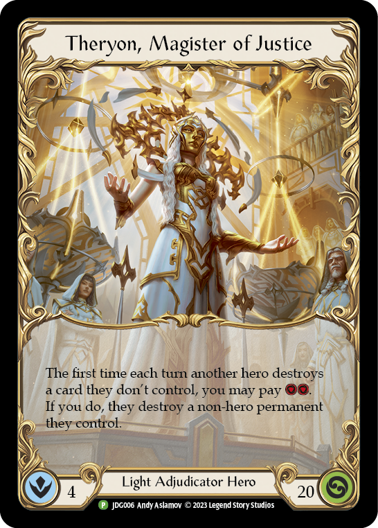 Theryon, Magister of Justice [JDG006] (Promo)  Cold Foil | The CG Realm