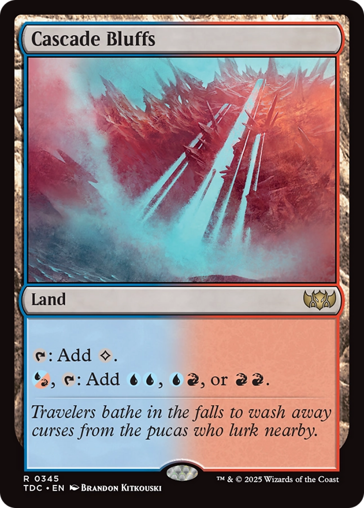 Cascade Bluffs [Tarkir: Dragonstorm Commander] | The CG Realm