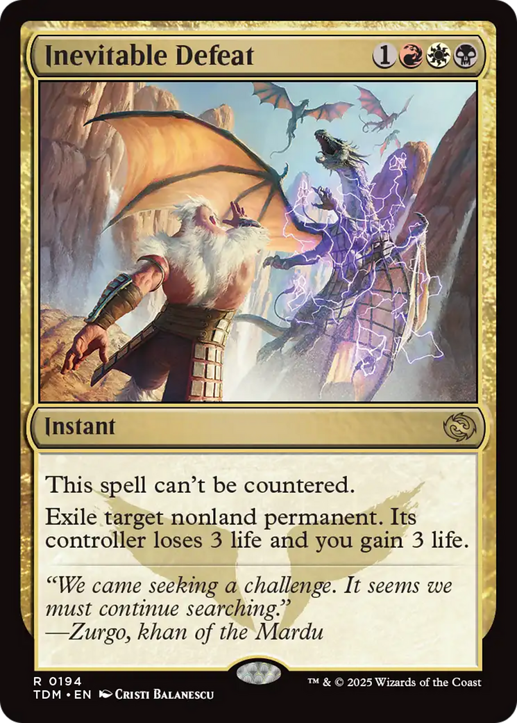 Inevitable Defeat [Tarkir: Dragonstorm] | The CG Realm