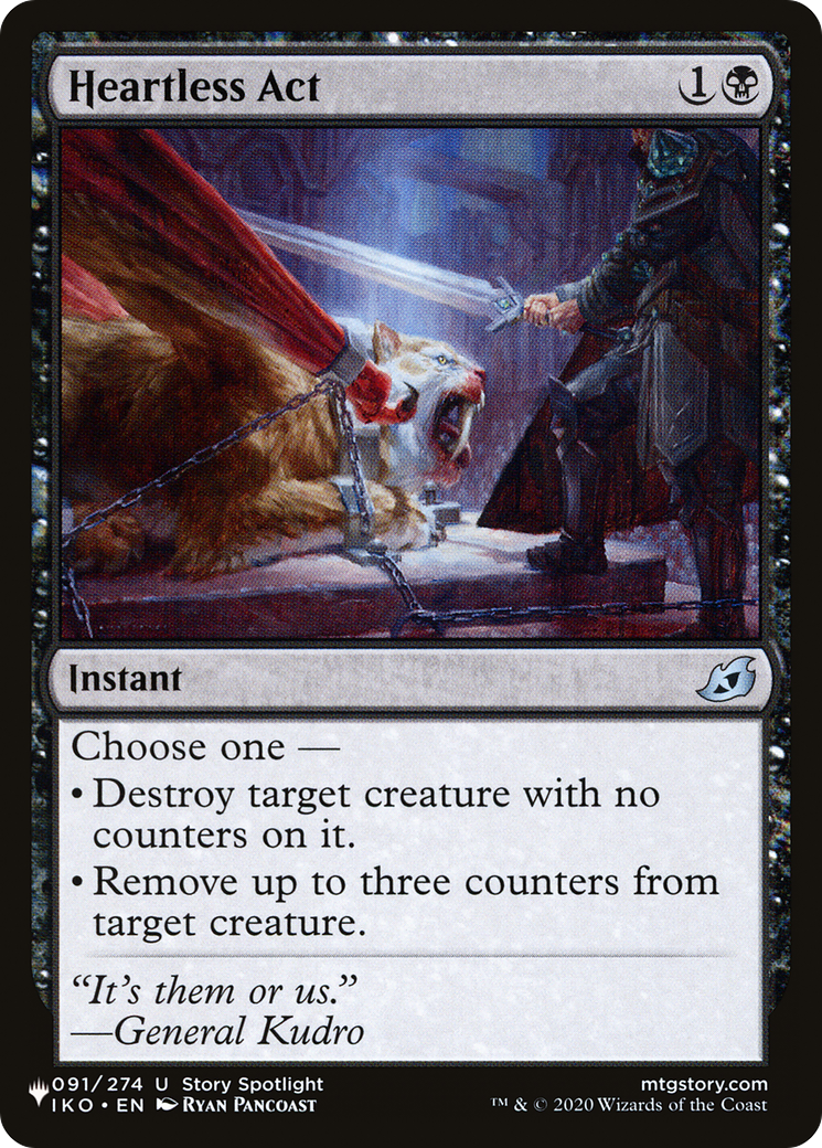 Heartless Act [The List] | The CG Realm