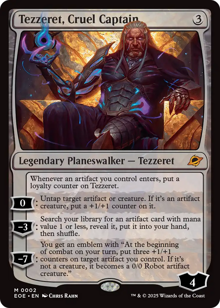 Tezzeret, Cruel Captain [Edge of Eternities] | The CG Realm
