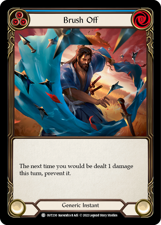 Brush Off (Blue) [OUT230] (Outsiders)  Rainbow Foil | The CG Realm
