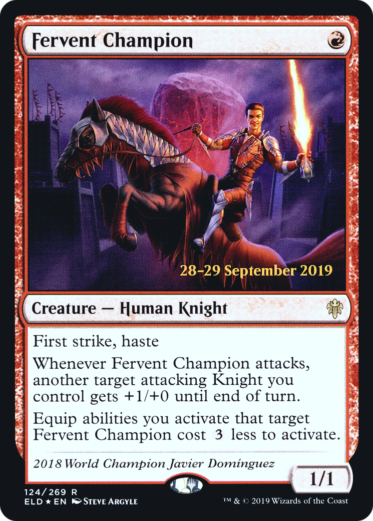 Fervent Champion (PRE-124S) - Throne of Eldraine Promos Foil