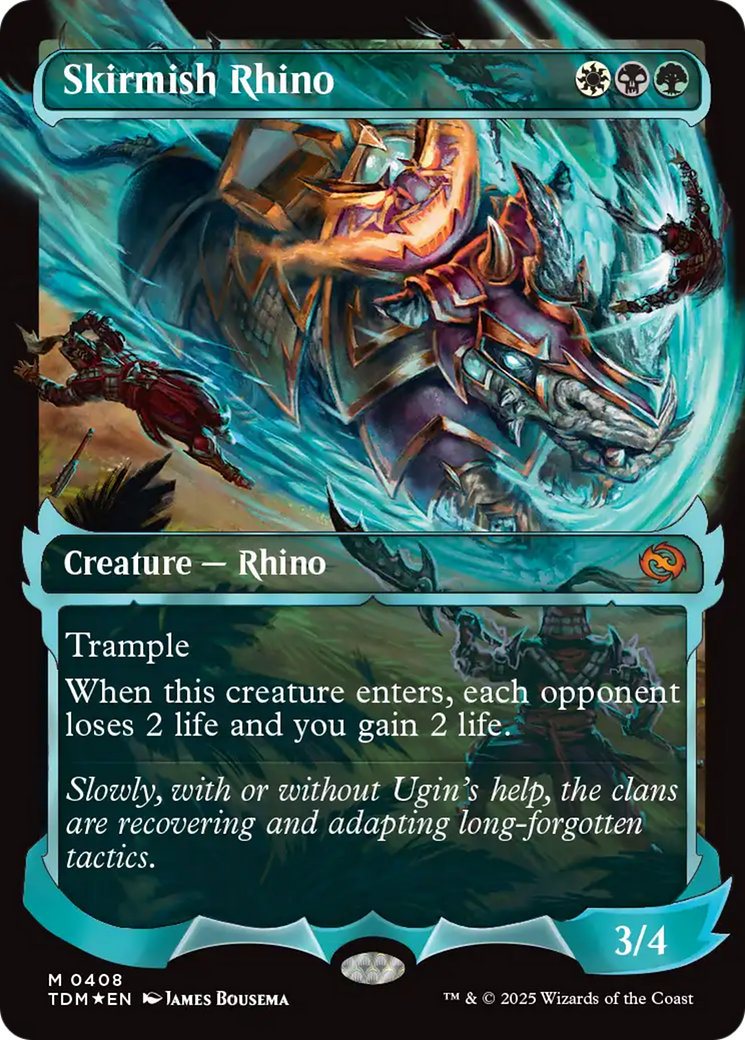 Skirmish Rhino (0408) (Showcase) [Tarkir: Dragonstorm] | The CG Realm