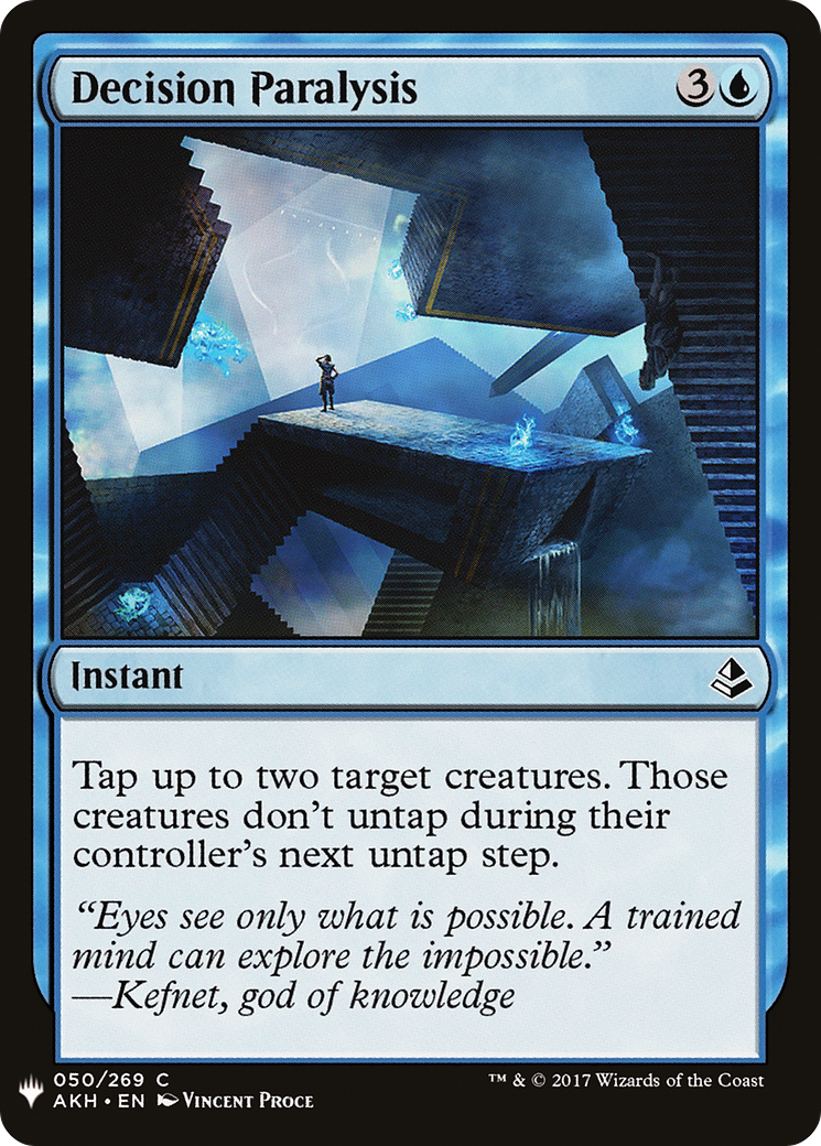 Decision Paralysis (LIST-AKH-50) - The List