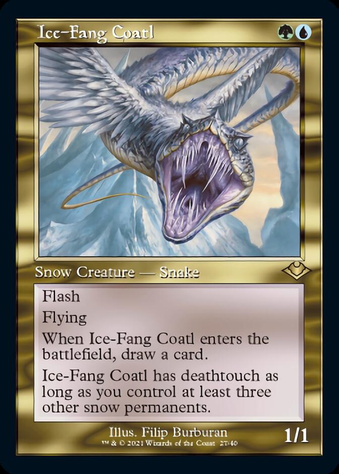 Ice-Fang Coatl (Retro Foil Etched) [Modern Horizons] | The CG Realm