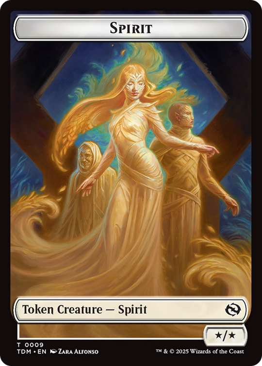 Spirit (0008) // Spirit (0009) Double-Sided Token (TDM-8 // 9) - Tarkir: Dragonstorm