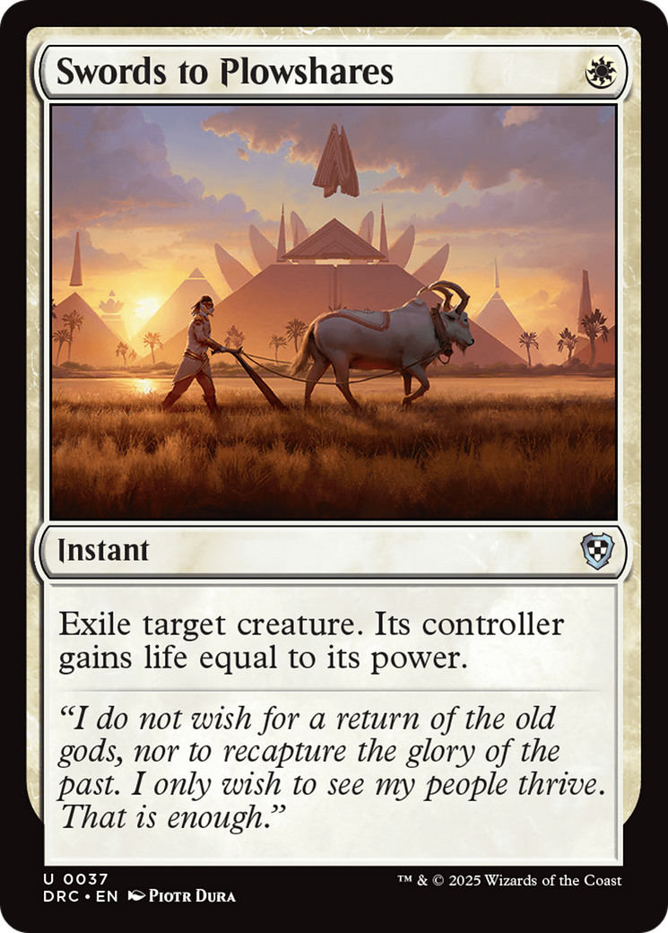 Swords to Plowshares [Aetherdrift Commander] | The CG Realm