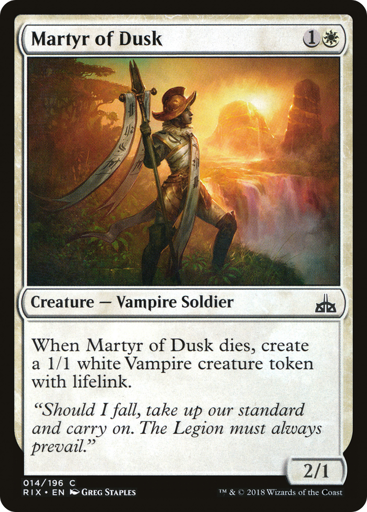 Martyr of Dusk (RIX-014) - Rivals of Ixalan