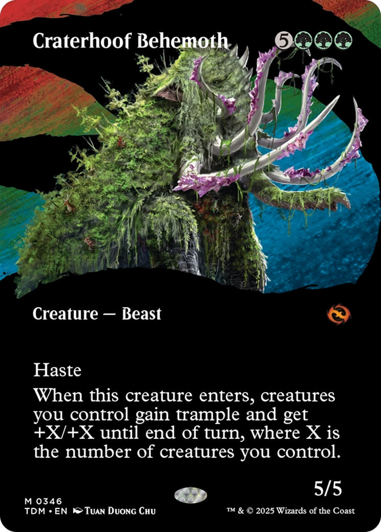 Craterhoof Behemoth (Borderless) [Tarkir: Dragonstorm] | The CG Realm