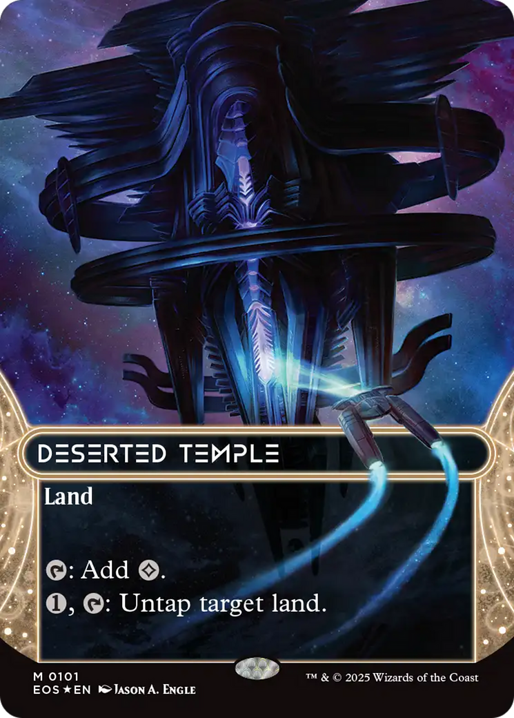 Deserted Temple (0101) (Borderless) (Galaxy Foil) [Edge of Eternities: Stellar Sights] | The CG Realm