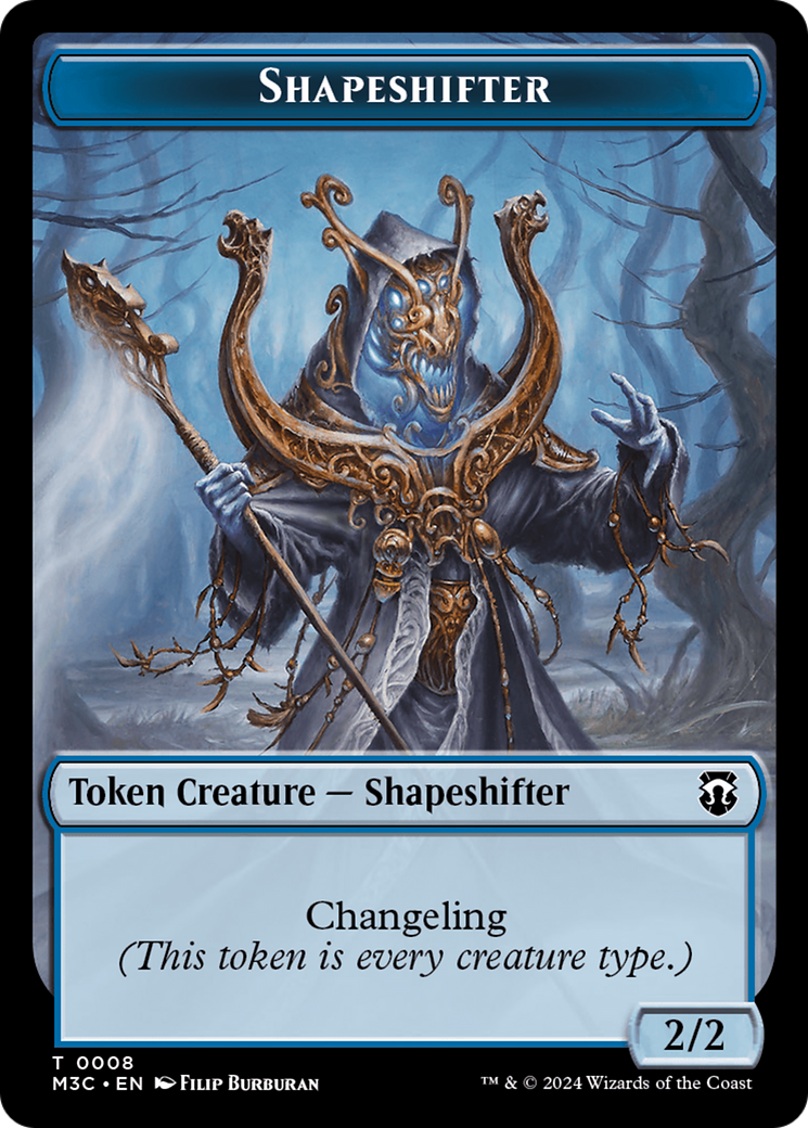 Dragon // Shapeshifter (0008) Double-Sided Token (M3C-12 // 8) - Modern Horizons 3 Commander