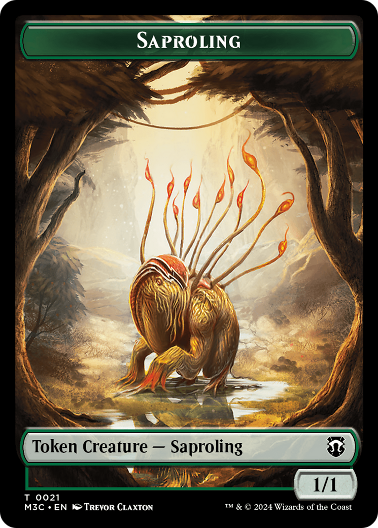 Tarmogoyf // Saproling Double-Sided Token (M3C-22 // 21) - Modern Horizons 3 Commander