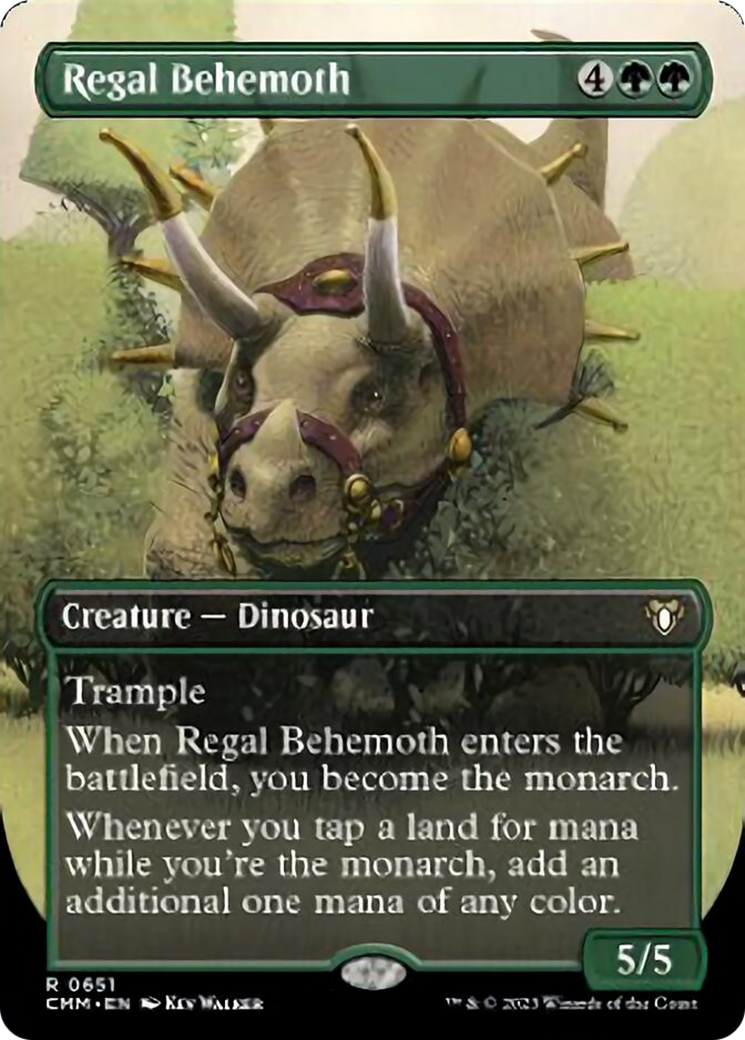 Regal Behemoth (Borderless Alternate Art) [Commander Masters] | The CG Realm