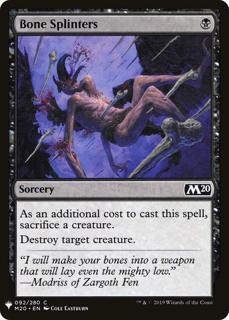 Bone Splinters (LIST-M20-92) - The List