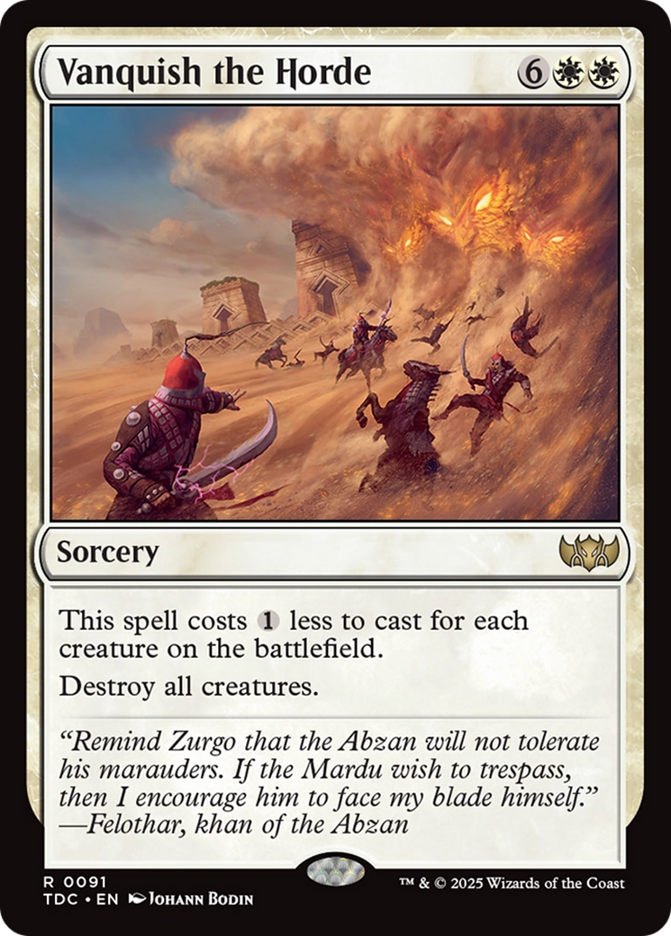 Vanquish the Horde [Tarkir: Dragonstorm Commander] | The CG Realm
