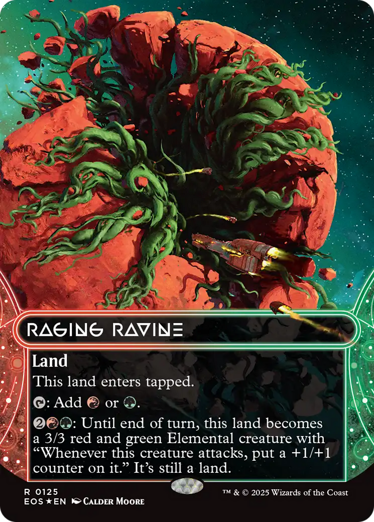 Raging Ravine (0125) (Borderless) (Galaxy Foil) [Edge of Eternities: Stellar Sights] | The CG Realm