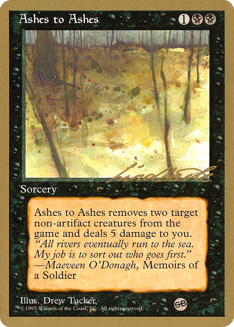 Ashes to Ashes - 1996 Leon Lindback (4ED) (SB) (WCD-) - Pro Tour Collector Set