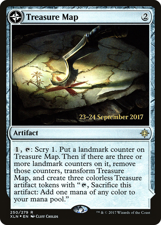 Treasure Map (XLN) (PRE-250) - Ixalan Promos: (compasslanddfc) Foil