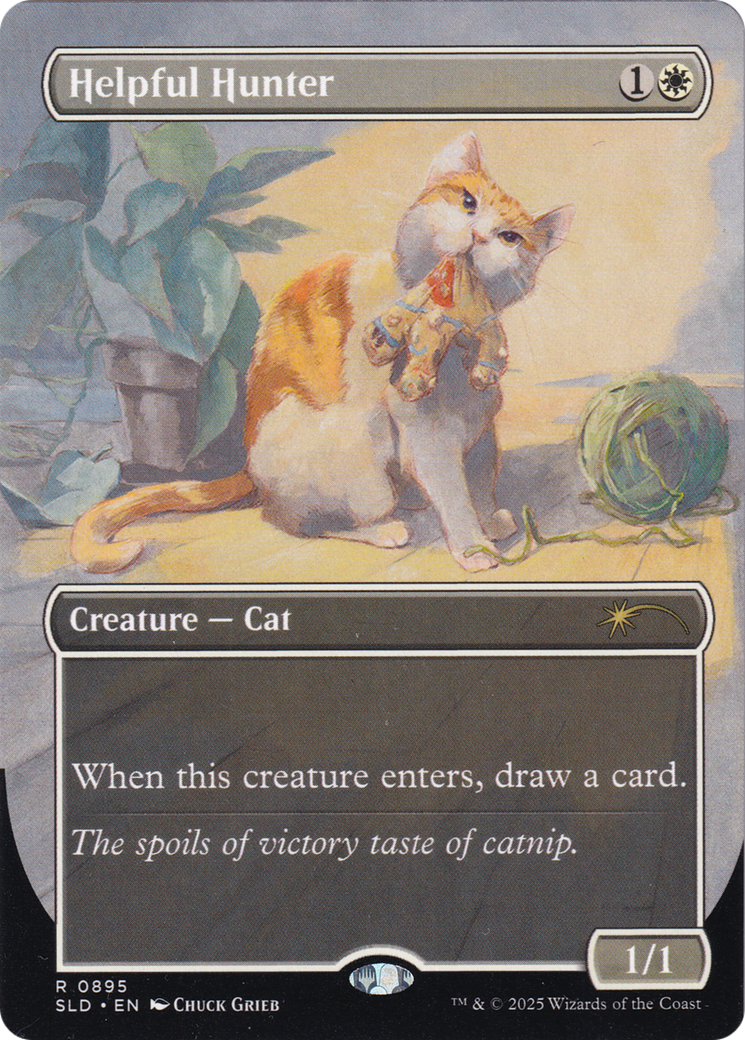Helpful Hunter (0895) (SLD-895) - Secret Lair Drop (Borderless) Foil