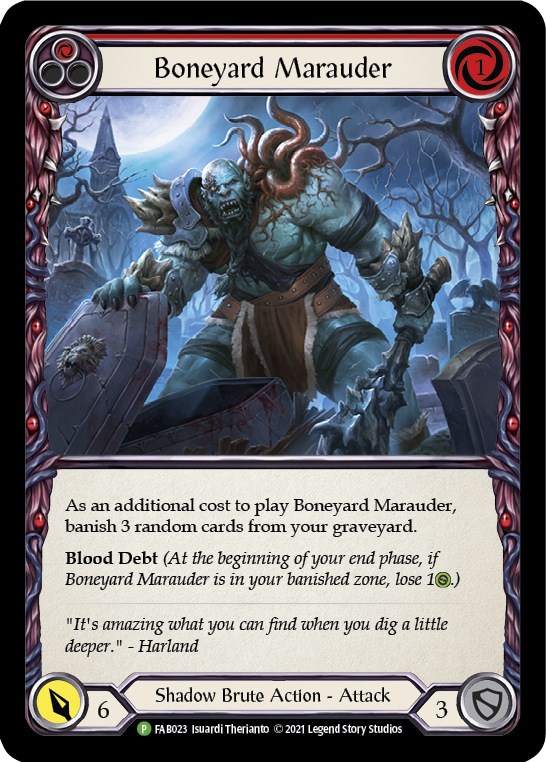 Boneyard Marauder (Red) [FAB023] (Promo)  Rainbow Foil | The CG Realm