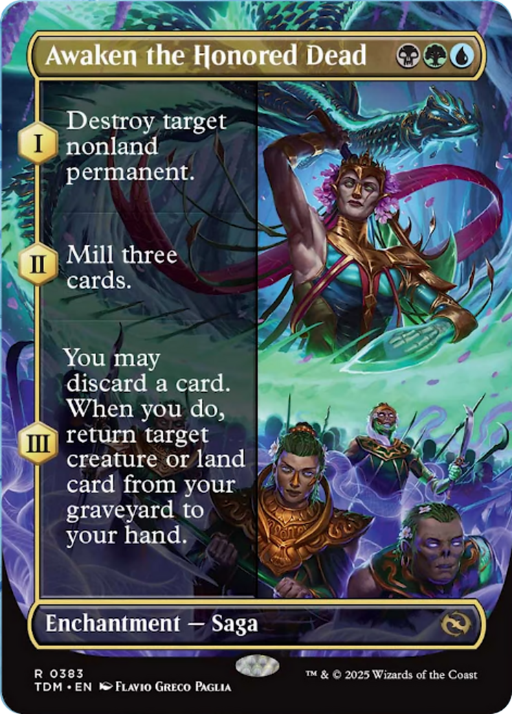 Awaken the Honored Dead (Borderless) [Tarkir: Dragonstorm] | The CG Realm