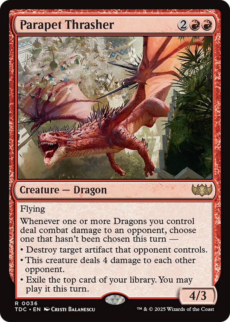 Parapet Thrasher [Tarkir: Dragonstorm Commander] | The CG Realm