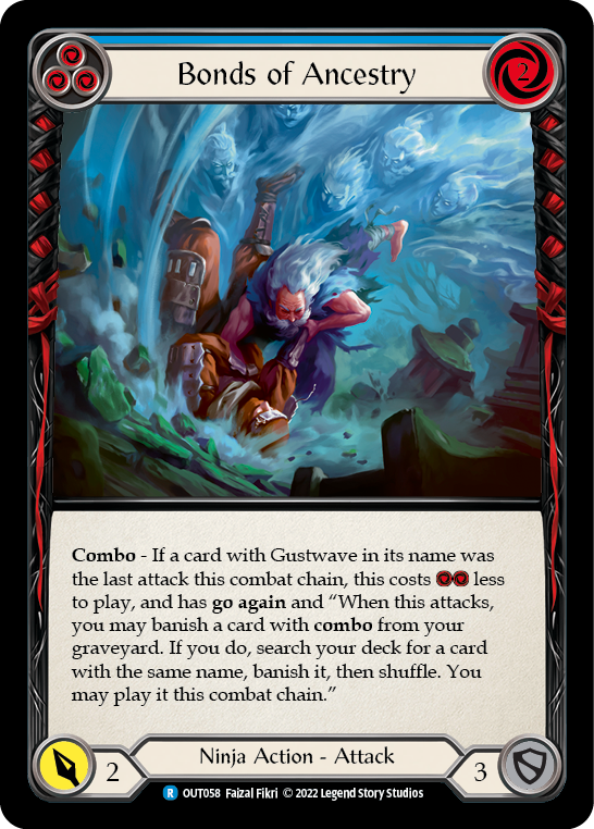 Bonds of Ancestry (Blue) [OUT058] (Outsiders)  Rainbow Foil | The CG Realm