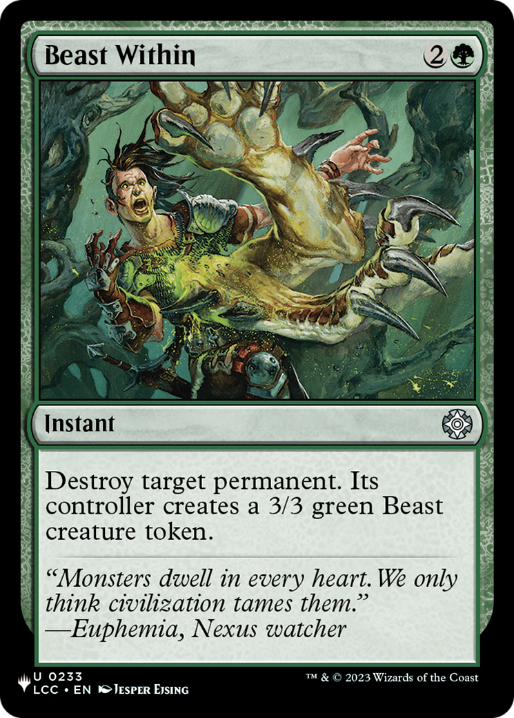 Beast Within (LCC) [The List] | The CG Realm