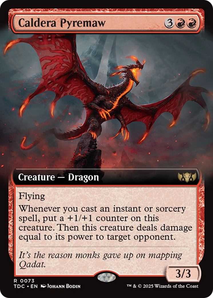 Caldera Pyremaw (Extended Art) [Tarkir: Dragonstorm Commander] | The CG Realm