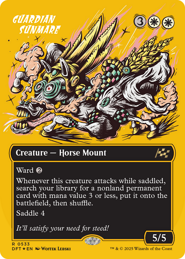 Guardian Sunmare (Borderless) (First-Place Foil) [Aetherdrift] | The CG Realm