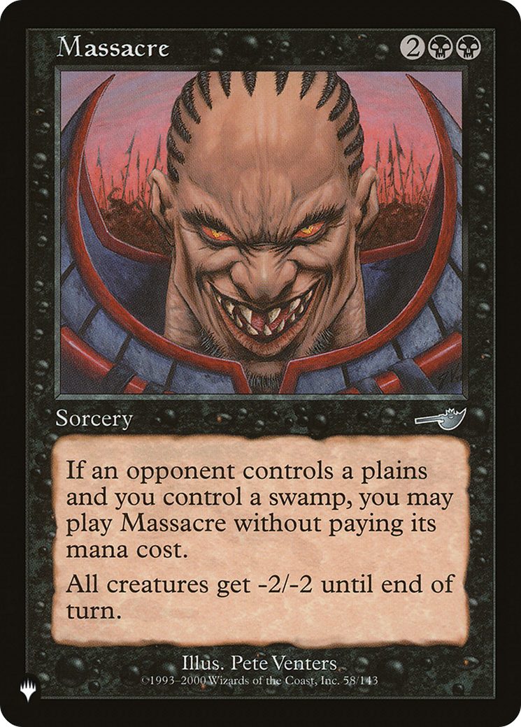Massacre (LIST-NEM-58) - The List