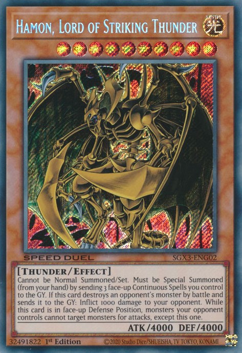 Hamon, Lord of Striking Thunder [SGX3-ENG02] Secret Rare | The CG Realm