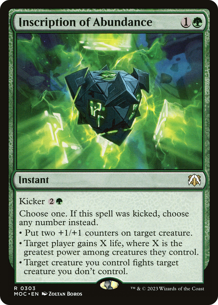 Inscription of Abundance [March of the Machine Commander] | The CG Realm