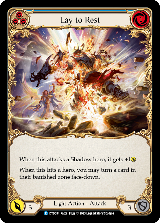 Lay to Rest (Blue) [DTD084] (Dusk Till Dawn)  Rainbow Foil | The CG Realm