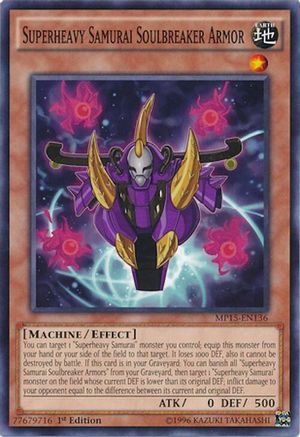 Superheavy Samurai Soulbreaker Armor (MP15-EN136) - 2015 Mega-Tins Mega Pack 1st Edition