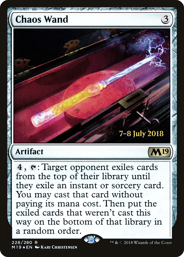 Chaos Wand (PRE-228S) - Core Set 2019 Promos Foil