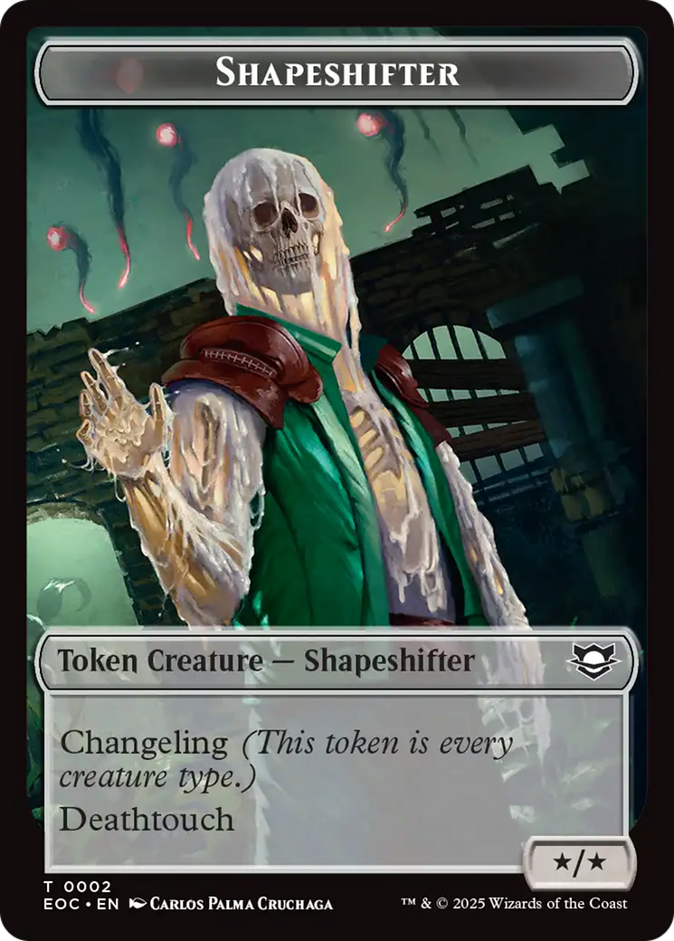 Shapeshifter // Golem (0013) Double-Sided Token [Edge of Eternities Commander Tokens] | The CG Realm