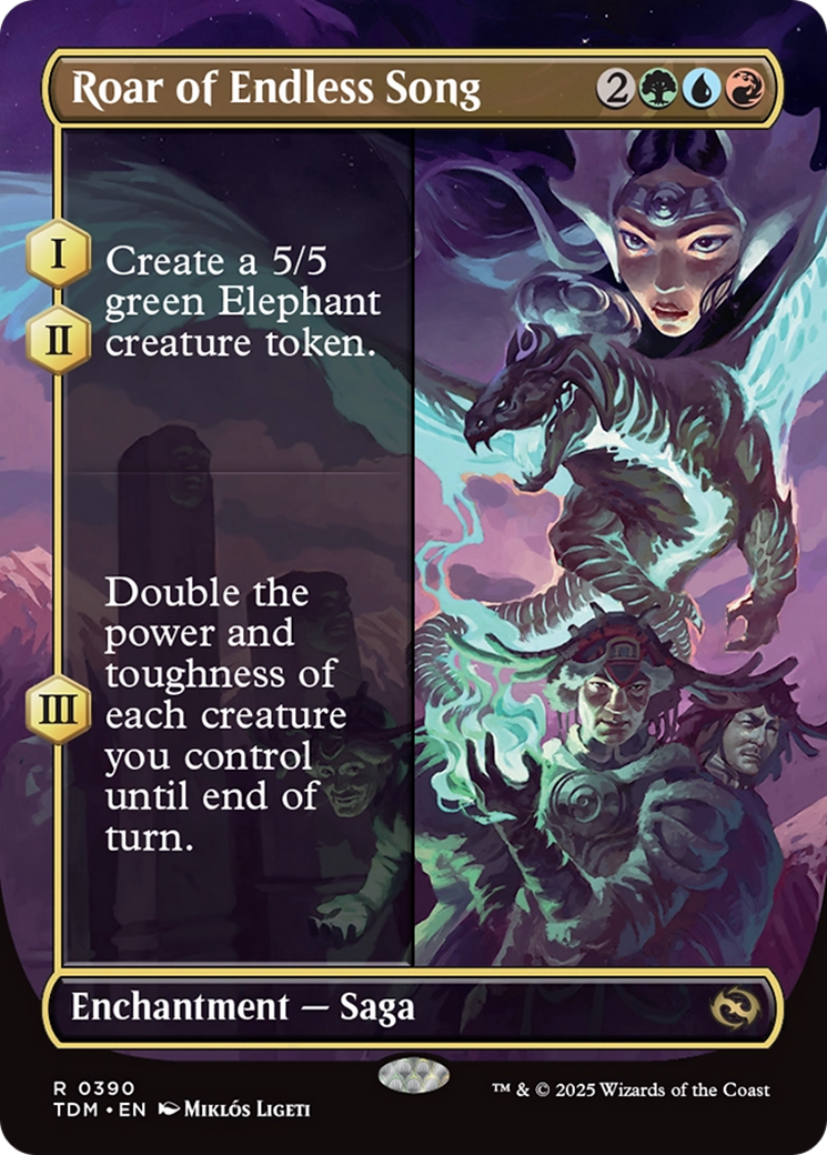 Roar of Endless Song (Borderless) [Tarkir: Dragonstorm] | The CG Realm