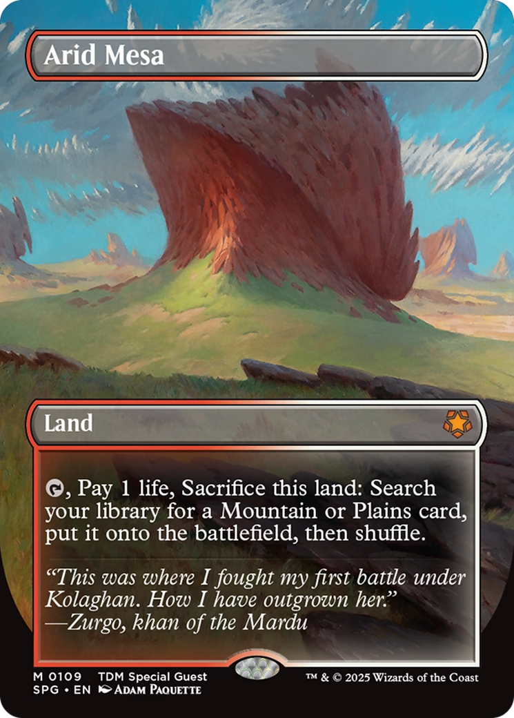 Arid Mesa (Borderless) [Tarkir: Dragonstorm Special Guests] | The CG Realm