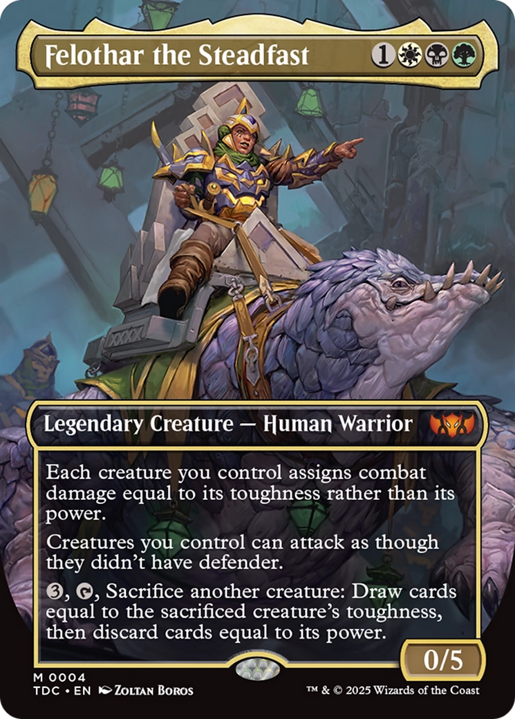 Felothar the Steadfast (Borderless) [Tarkir: Dragonstorm Commander] | The CG Realm