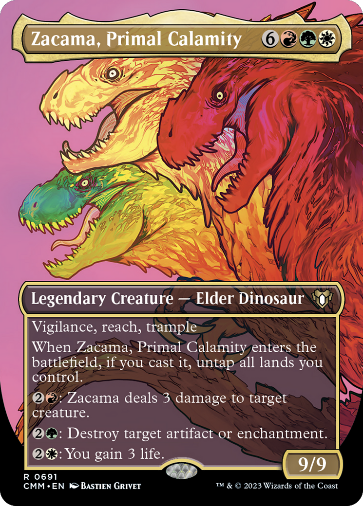 Zacama, Primal Calamity (Borderless Profile) [Commander Masters] | The CG Realm