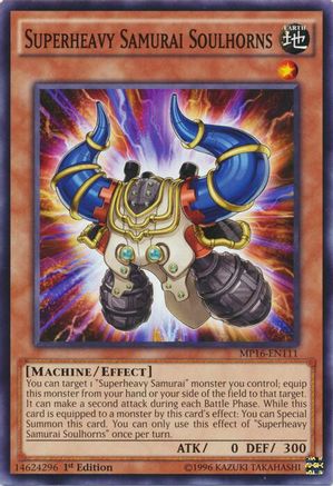 Superheavy Samurai Soulhorns (MP16-EN111) - 2016 Mega-Tins Mega Pack Unlimited