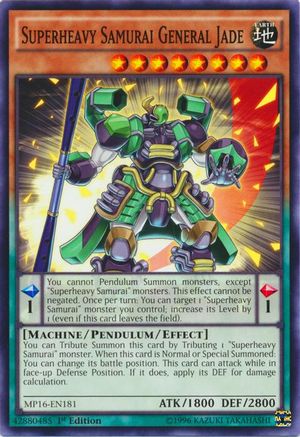 Superheavy Samurai General Jade (MP16-EN181) - 2016 Mega-Tins Mega Pack Unlimited