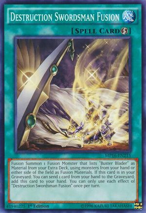 Destruction Swordsman Fusion (MP16-EN215) - 2016 Mega-Tins Mega Pack Unlimited