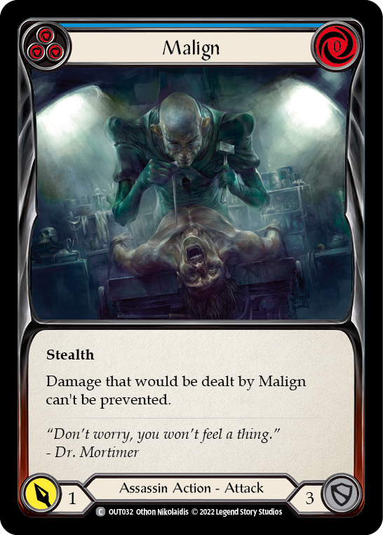 Malign (Blue) [OUT032] (Outsiders)  Rainbow Foil | The CG Realm