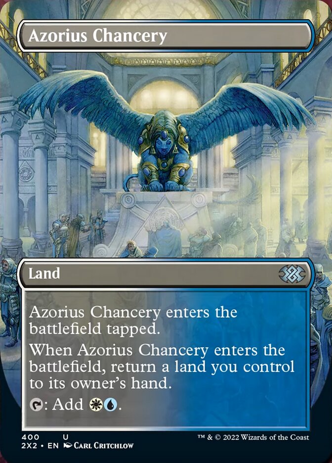 Azorius Chancery (Borderless Alternate Art) [Double Masters 2022] | The CG Realm