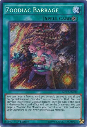 Zoodiac Barrage (MP17-EN212) - 2017 Mega-Tins Mega Pack 1st Edition