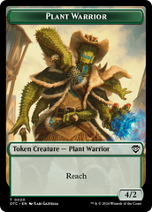 Plant Warrior // Plant Double-Sided Token [Outlaws of Thunder Junction Commander Tokens] | The CG Realm