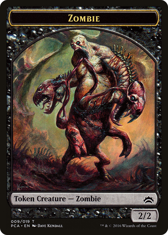 Zombie // Hellion Double-sided Token (PCA-009) - Planechase Anthology Tokens